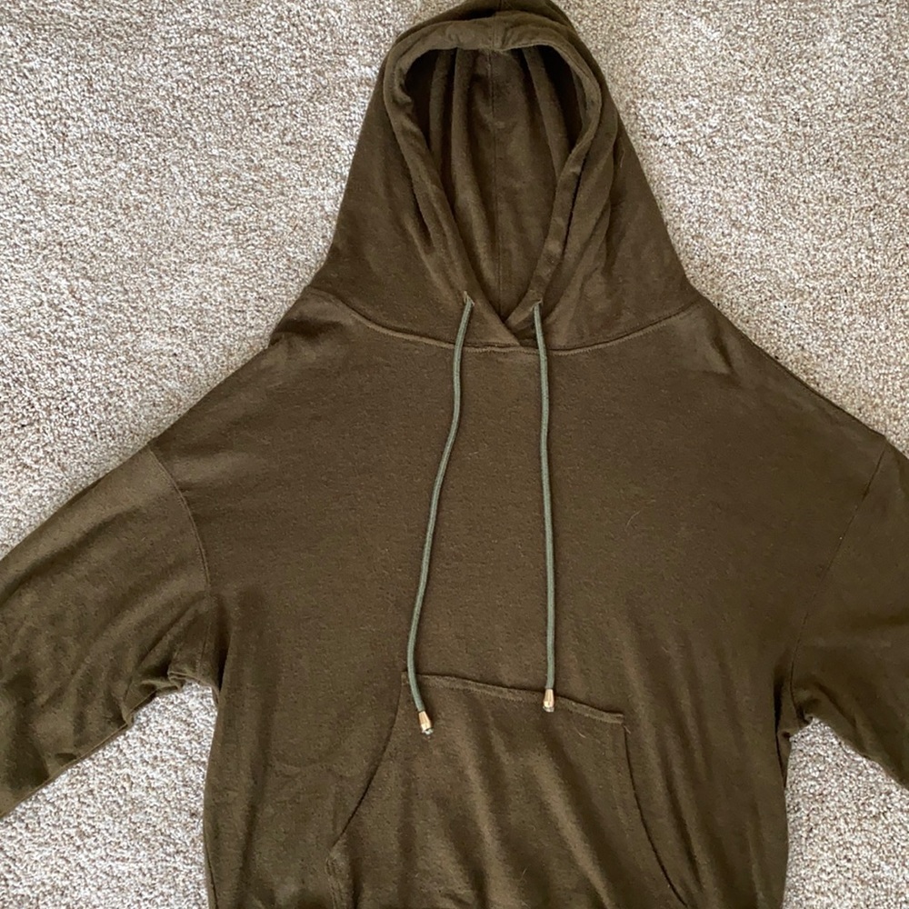 Forest Green Cropped Hoodie
